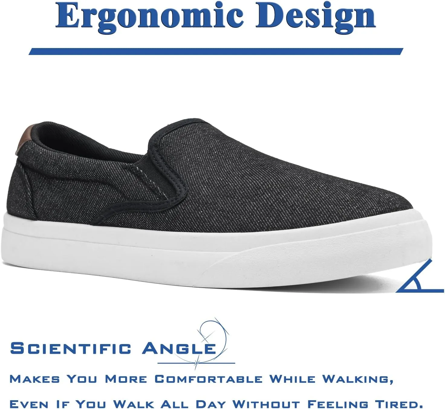 Men's Slip On Loafers Classic Canvas Shoes Casual Comfortable Flat Leisure Vintage Breathable Lightweight Dress Walking Sneakers