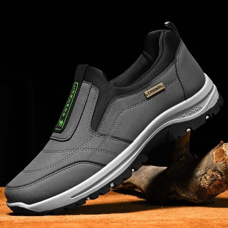 Men's Slip-On Walking Shoes, Lightweight Comfort Breathable Loafers Non-Slip Hiking Shoes