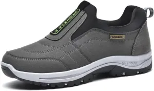 Men's Slip-On Walking Shoes, Lightweight Comfort Breathable Loafers Non-Slip Hiking Shoes
