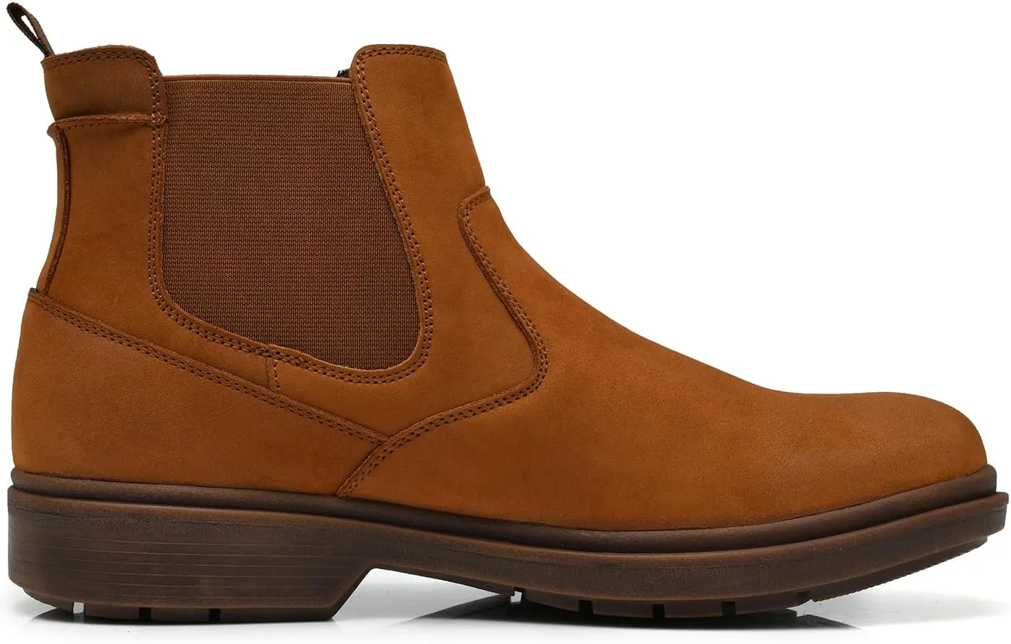 Men's Western Chelsea Cowboy Boots Square Toe, All-Weather Slip-On Work & Casual Boots for Ultimate Comfort & Durability