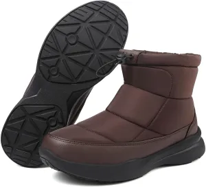 Men's Winter Snow Boots Warm Fur Lined Waterproof Anti Slip Warm Boots Outdoor Walking Boots Comfortable and Lightweight Ankle Boots for Men