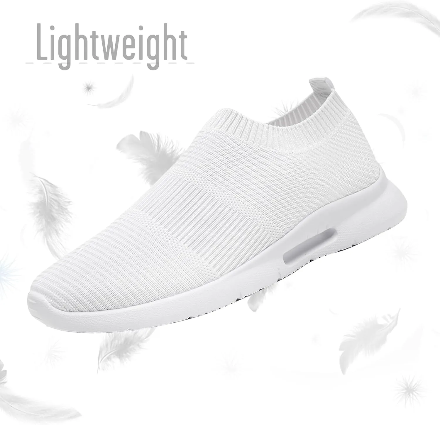 Mens Womens Slip On Shoes Unisex Walking Sneakers Running Workout Gym Tennis Lightweight Casual Laceless Shoes