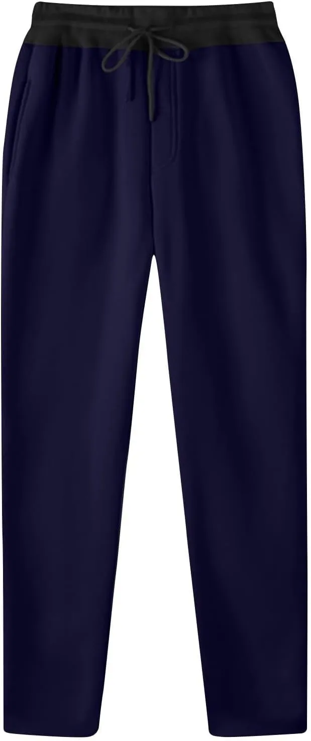 Mens Workout Pants Carpenter Pleated Quick Dry Tapered Elastic Waist Sweatpants Business Trousers Golf Gym Pants