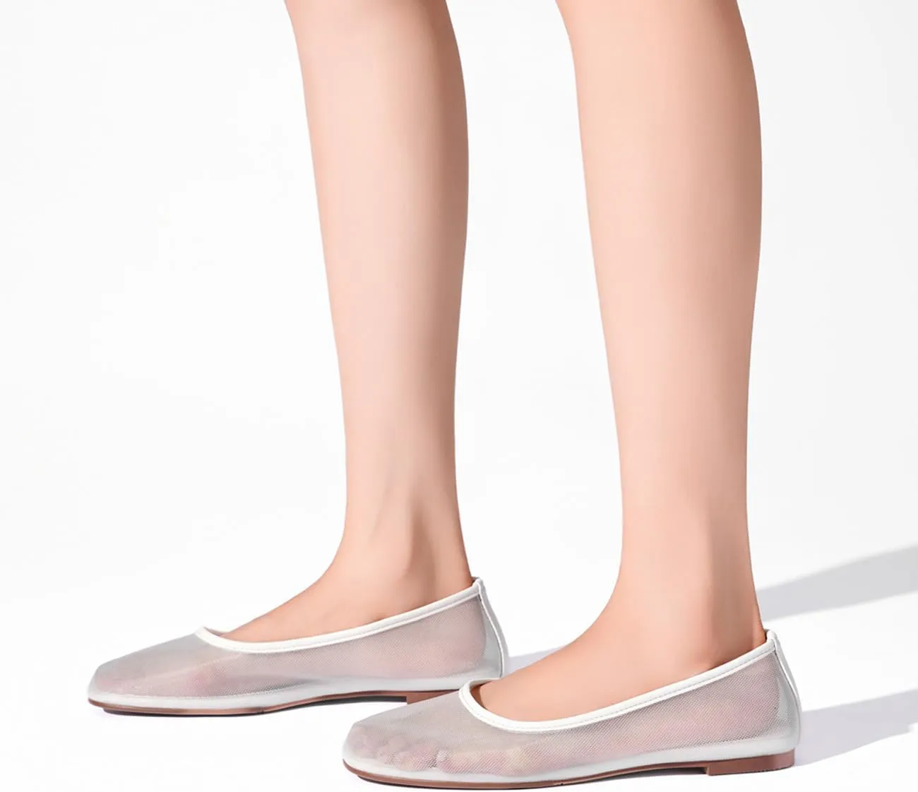 Mesh Ballet Flats Shoes for Women Slip On Round Toe Ballerina Shoes Comfortable