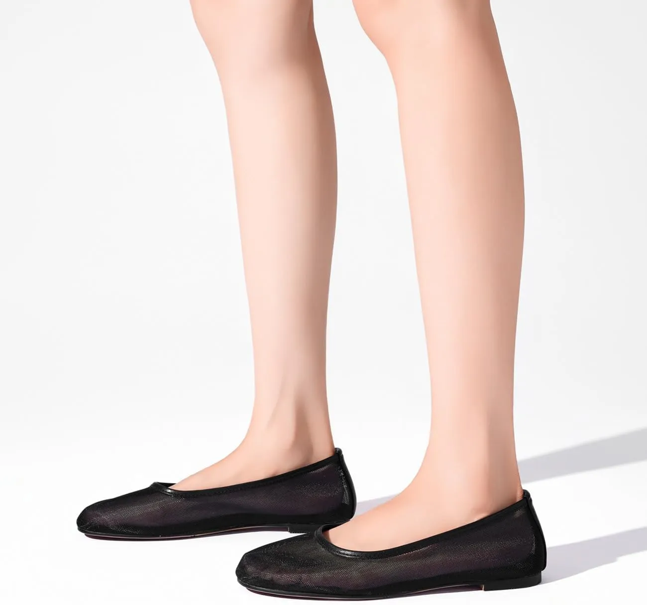 Mesh Ballet Flats Shoes for Women Slip On Round Toe Ballerina Shoes Comfortable