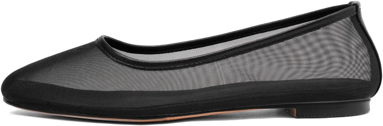 Mesh Ballet Flats Shoes for Women Slip On Round Toe Ballerina Shoes Comfortable