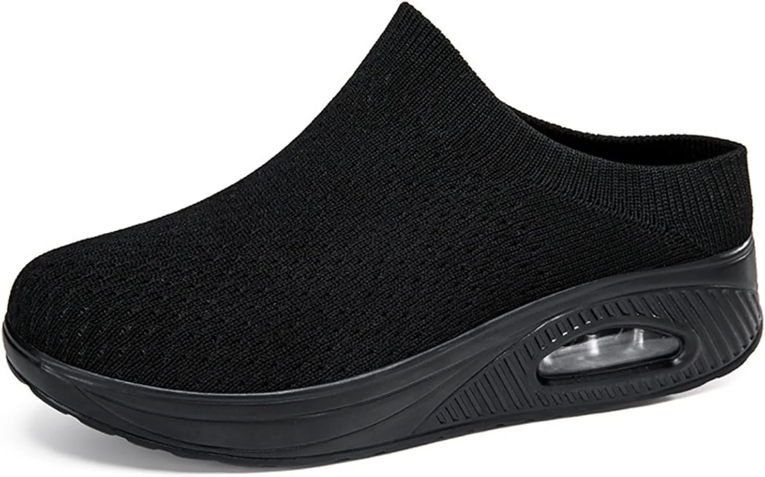 Mesh Platform Orthopedic Mules Clogs with Air Cushion for Women Lightweight Breathable Summer Anti-Skid Slip On Arch Support Wedge Outdoor Sport Walking Slippers for Daily Work