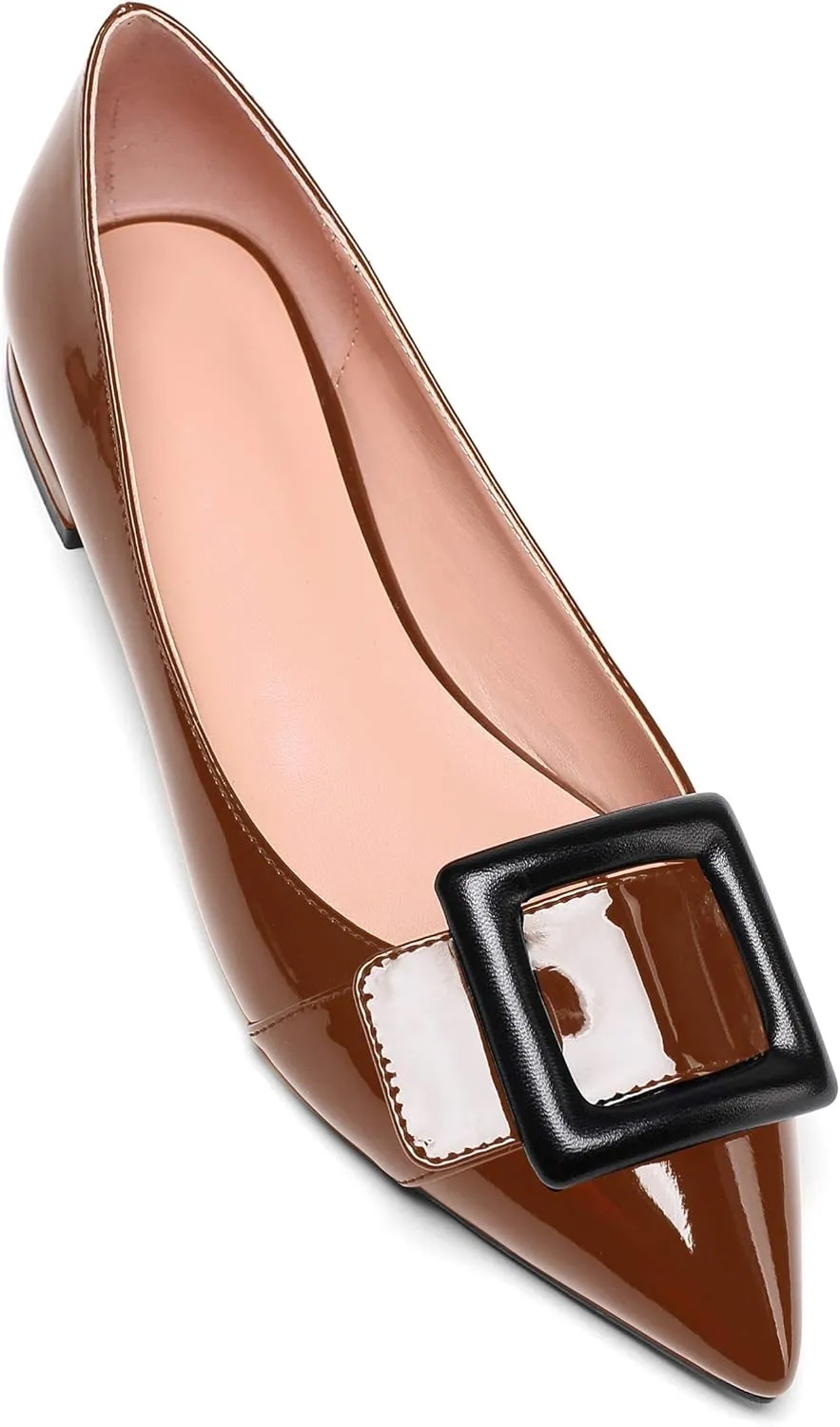 Mettesally Women's Pointed Toe Ballet Flat Shoes Cap Toe Classic Ballet Flats Walking Shoes Casual Formal Slip-On Flat Dress Shoes