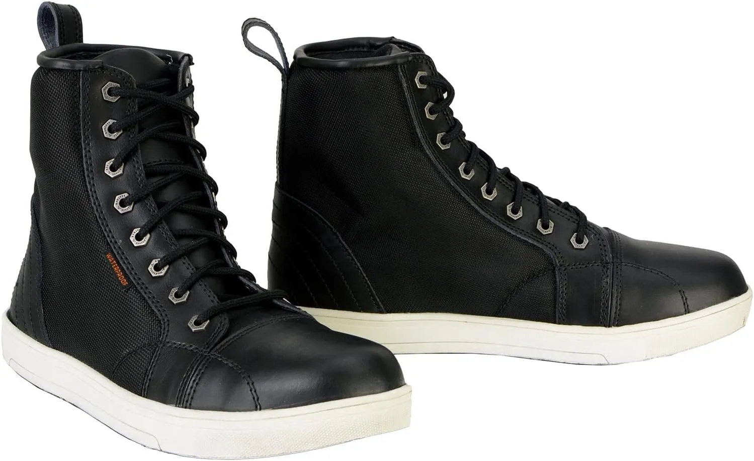 Milwaukee Leather Men's Motorcycle Reinforced Street Biker Casual Riding Shoes Leather Suede Canvas - 10