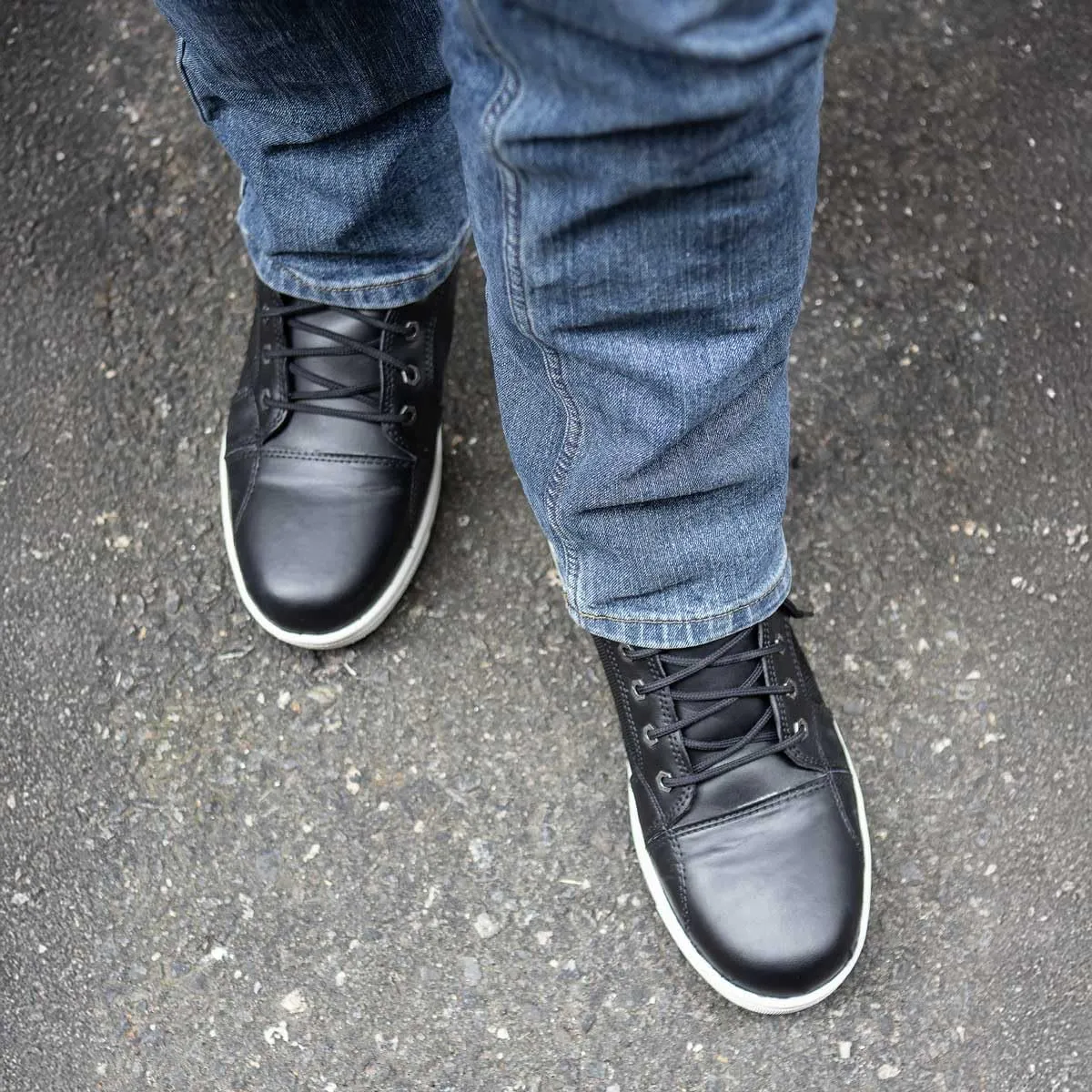 Milwaukee Leather Men's Motorcycle Reinforced Street Biker Casual Riding Shoes Leather Suede Canvas - 10