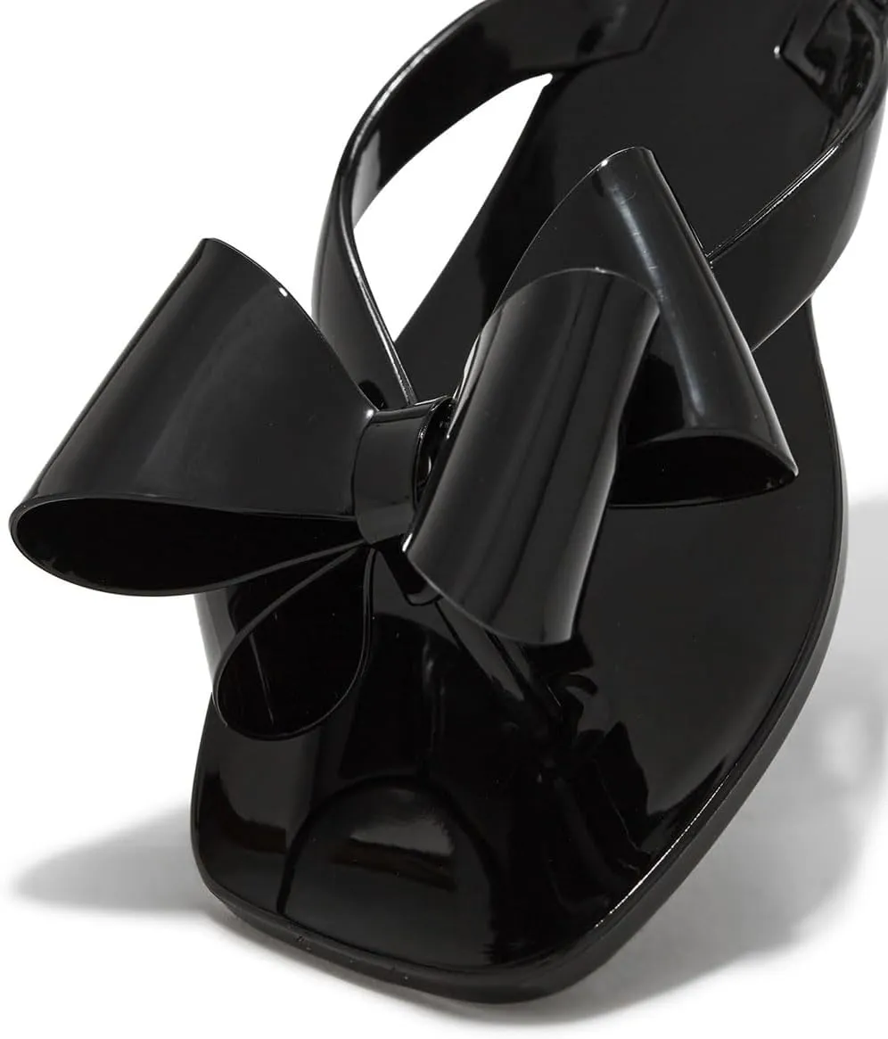 miss left Women Versatile Open Square Toe Flip Flops Double Bowknots Slip On Thong Sandal Flats Summer Prom Walking Shoes Size 4-16 US