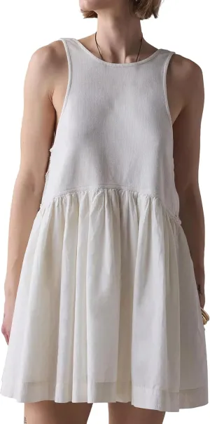 MISSACTIVER Women’s Sleeveless Drop Waist Tank Dress Summer Patchwork Backless Ribbed Knit A-Line Short Dresses Sundress