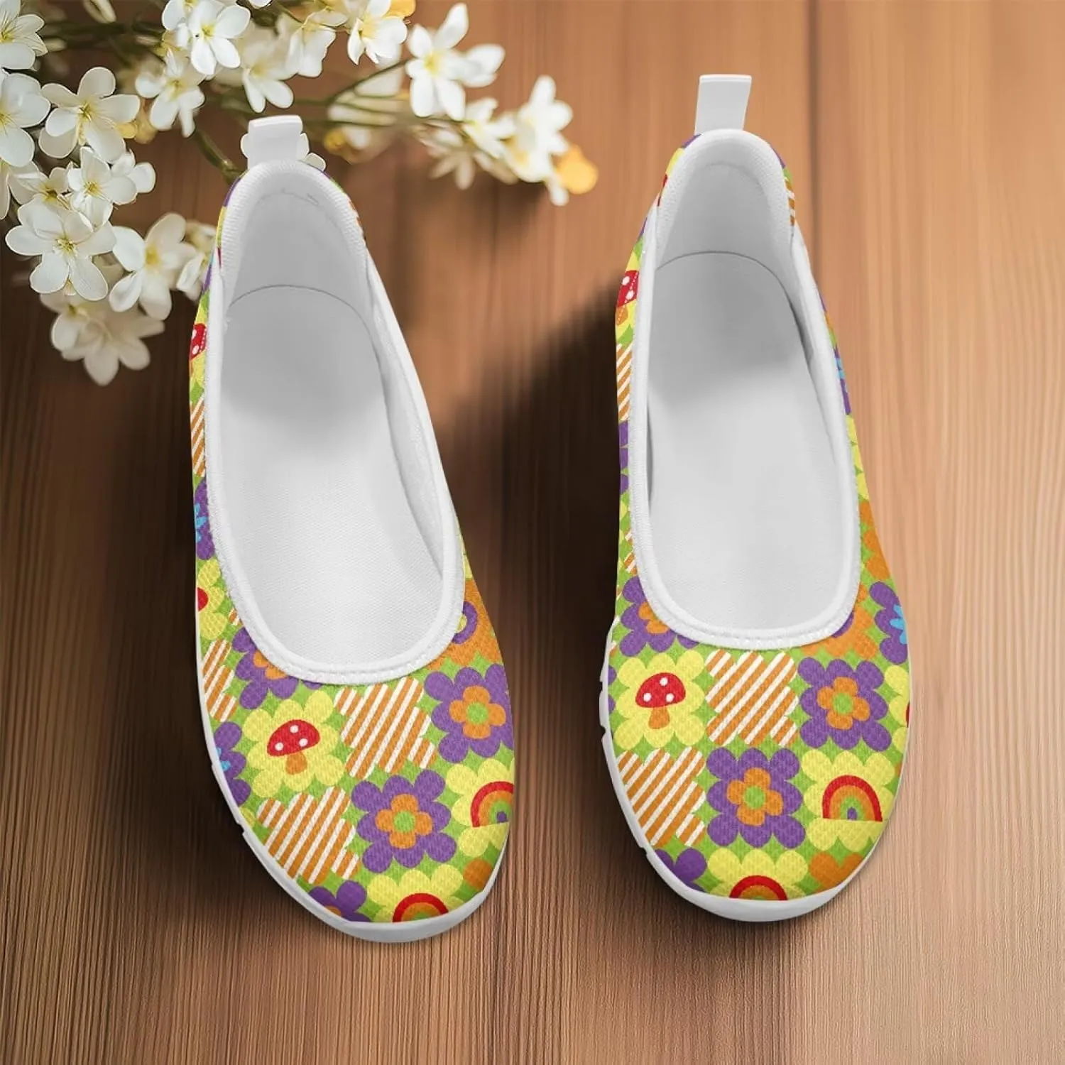 Modysero Womens Slip On Flats Round Toe for Summer Spring Work Womens Walking Shoes Trendy Daily Flats Shoes for Ladies