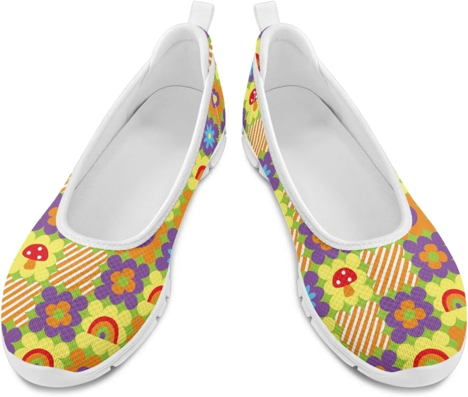 Modysero Womens Slip On Flats Round Toe for Summer Spring Work Womens Walking Shoes Trendy Daily Flats Shoes for Ladies