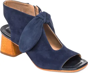 MOOMMO Women Heeled Sandals with Bow Open Toe Low Chunky Block Heel Sandal Booties Cutout 2" Heels Backless Slingback Dress Shoes Peep Toe Back Zipper Suede Sandal Dressy Summer Beach Casual 4-13 M US