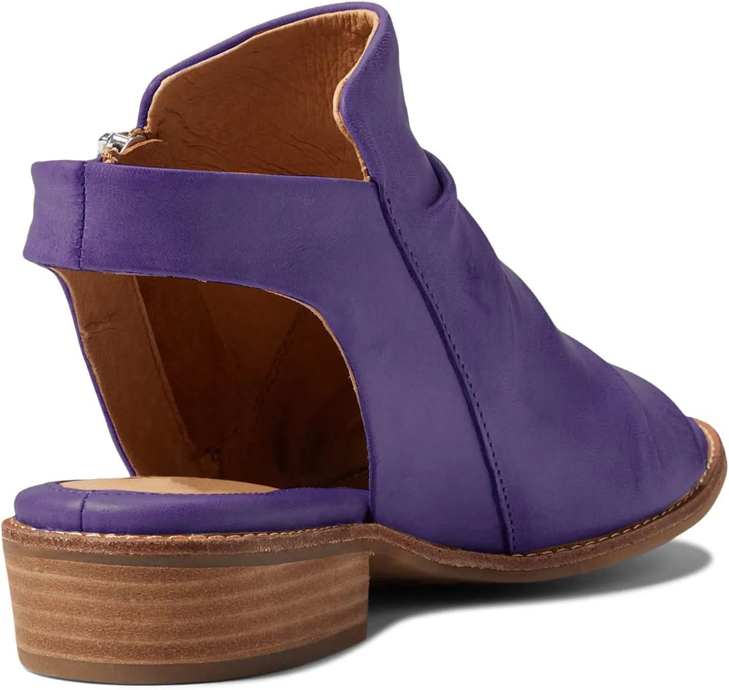 MOOMMO Women Low Block Heel Sandal Booties Peep Toe Side Zipper Sandals Cut Out Backless Chunky Stacked Heel Slingback Ankle Boots Open Toe Pleated Retro Casual Heeled Sandals Dress Party 4-11 M US