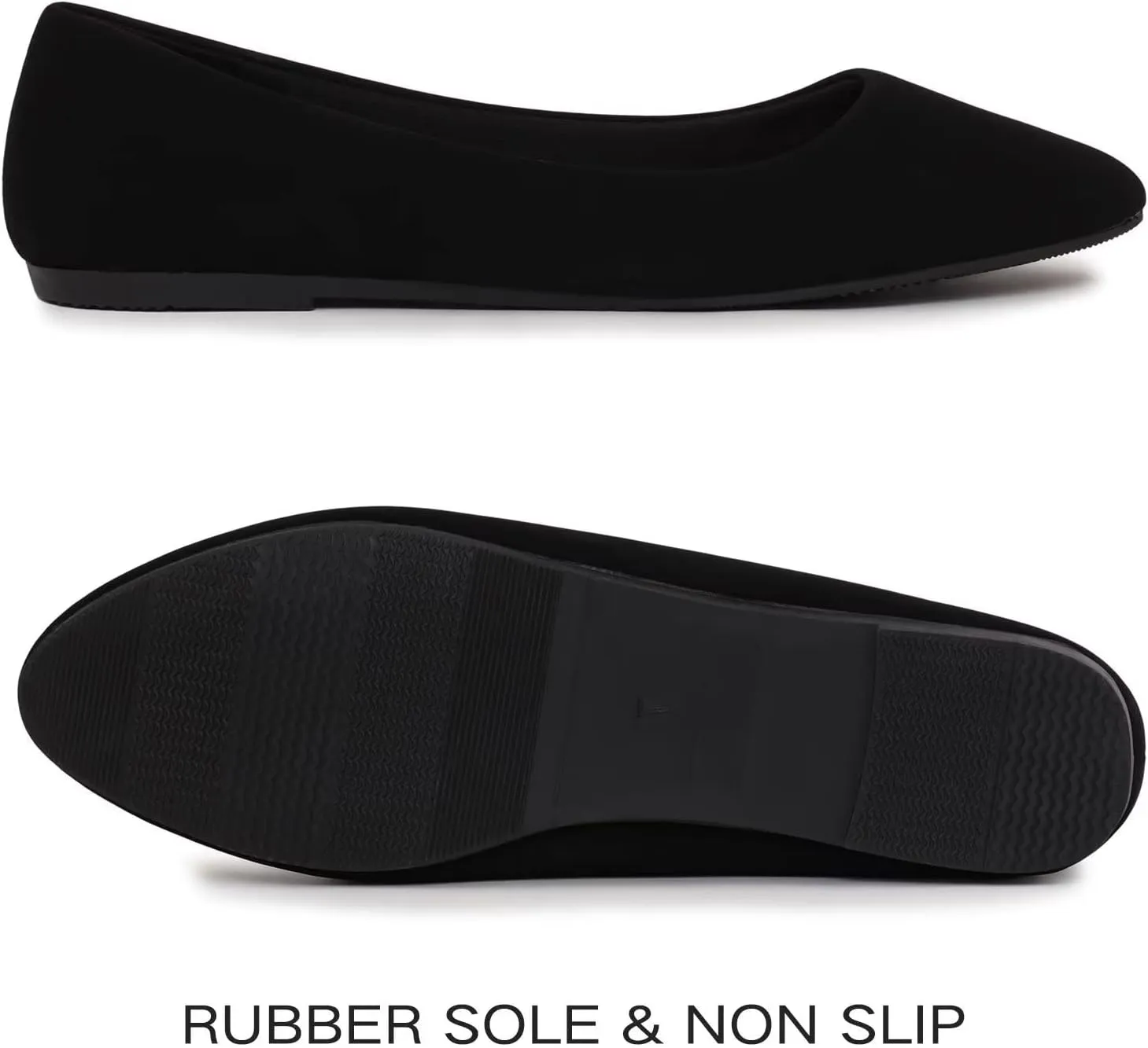 MUSSHOE Flats Shoes Women Pointed Toe Basic Womens Flats