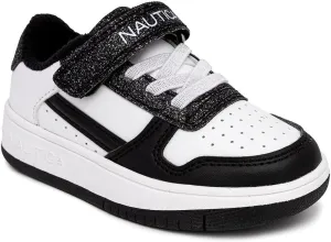 Nautica Kids Girls Sneakers with Adjustable Strap and Bungee Straps | Comfortable Casual Shoes (Toddler/Little Kid)