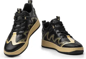 Negash Mens Fashion Sneakers Low Top Leather Breathable Casual Skate Shoes for Men