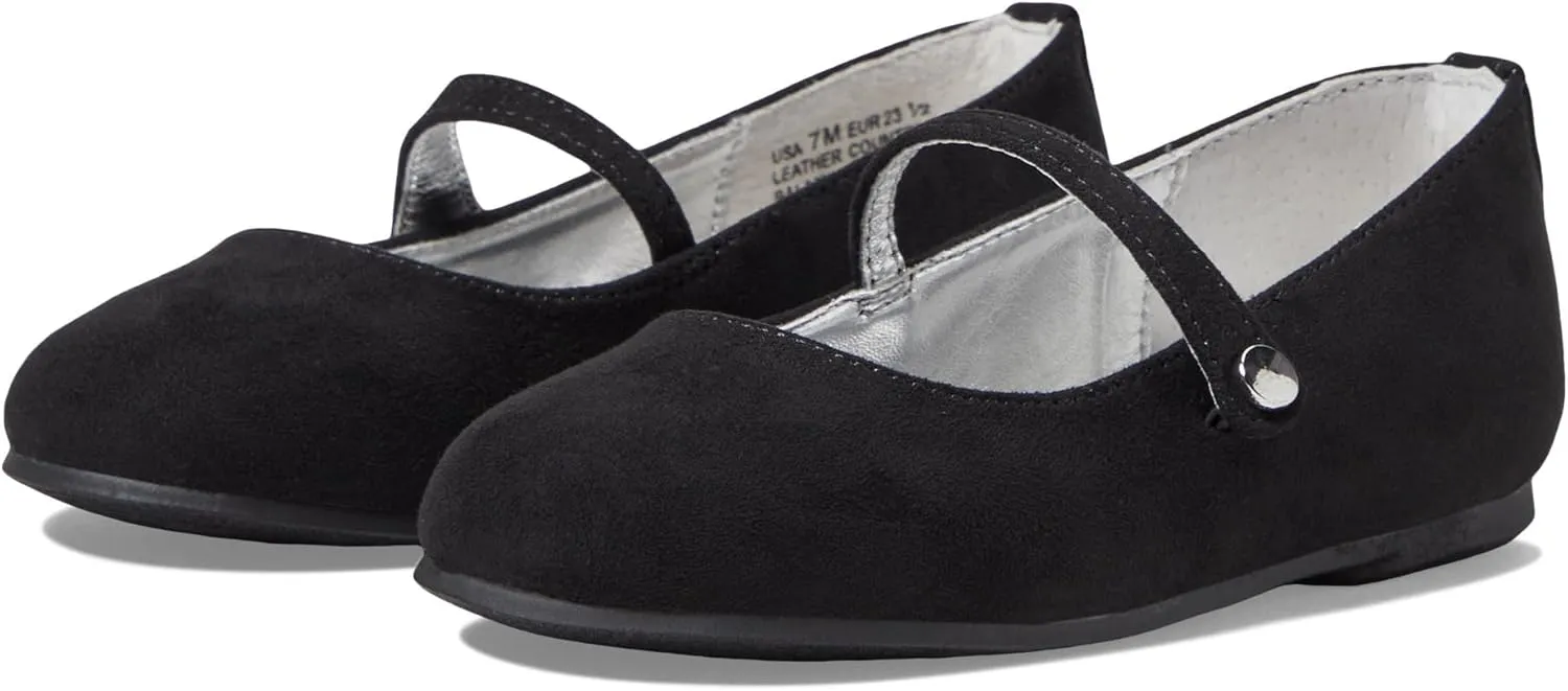 NINA Girl's Fernanda (Toddler/Little Kid/Big Kid) Black Microsuede 3 Little Kid M