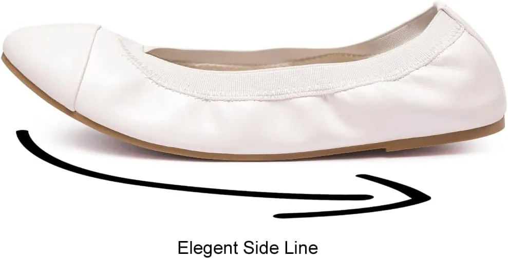 NITTI Women's Ballet Flats Classic Round Toe Flats Shoes Casual Comfort Slip On Soft Walking Shoes