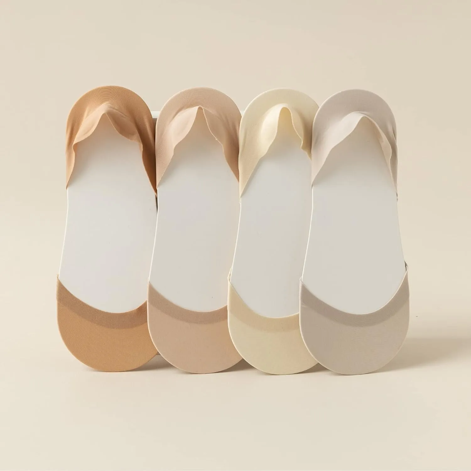 No Show Socks for Flats Heels Pumps Lofers Low Cut Non-Slip Invisible Liner Socks for Women by Flammi