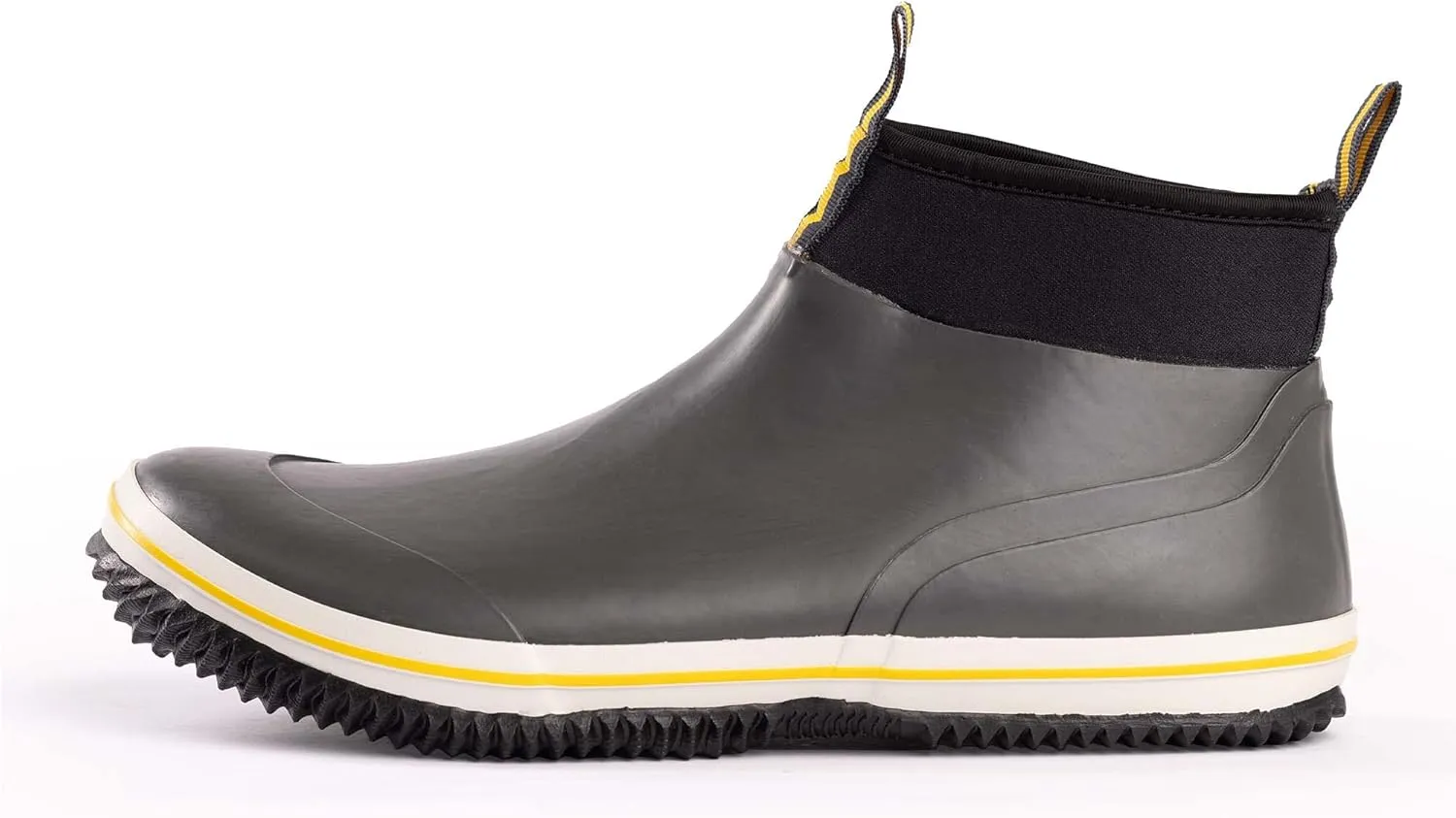 NORTY Size 6-Inch Rubber Ankle Rain Boots for Men - Waterproof Deck Shoes for Work and Recreation- All-Weather Outdoor Footwear - Runs 1-2 Sizes Large