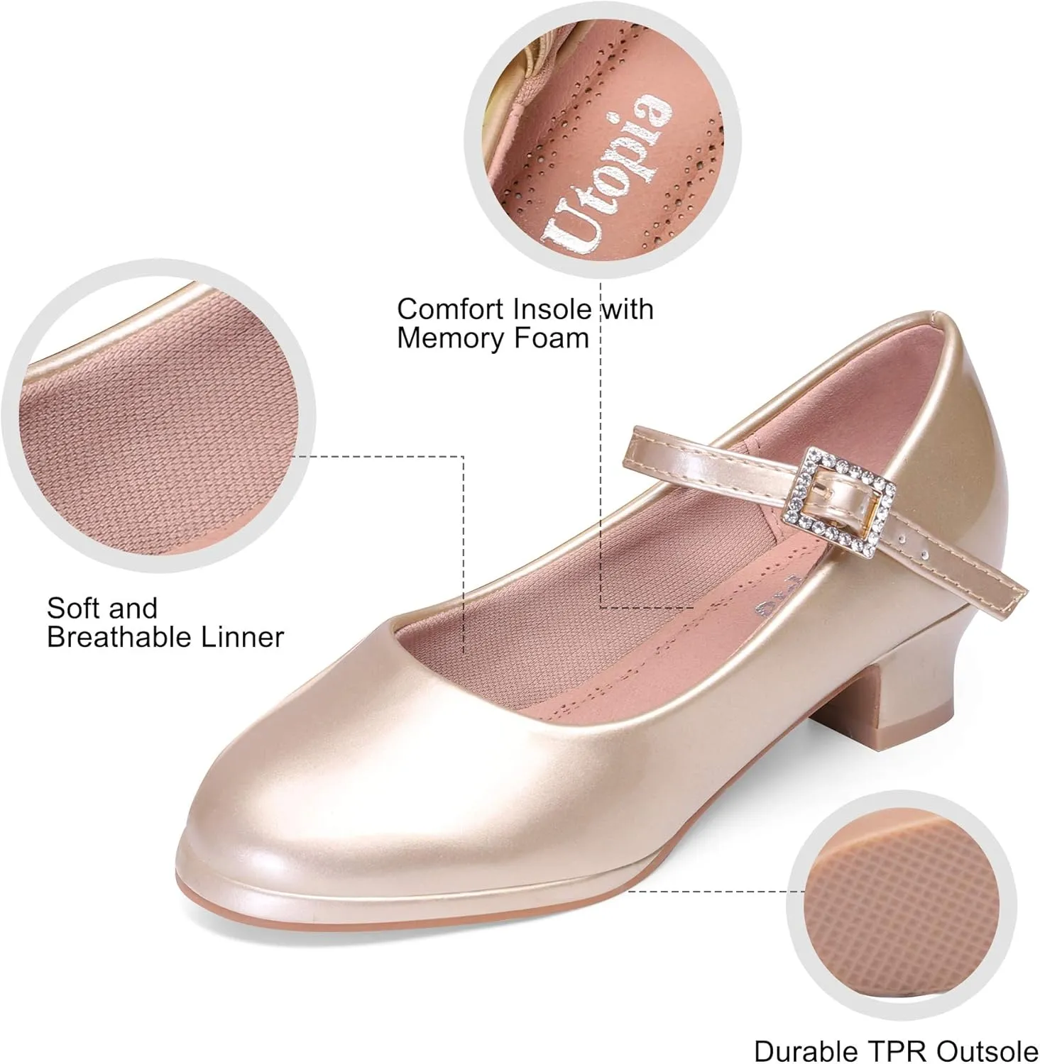 Nova Utopia Girls Low-Medium Platform Sandal Shoes