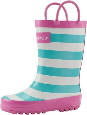 OAKI Toddler Rain Boots - Perfect Kids Rain Boots for Any Weather - Durable Rubber Baby Rain Boots Keep Little Feet Dry, Lightweight Waterproof with Easy-on Handle