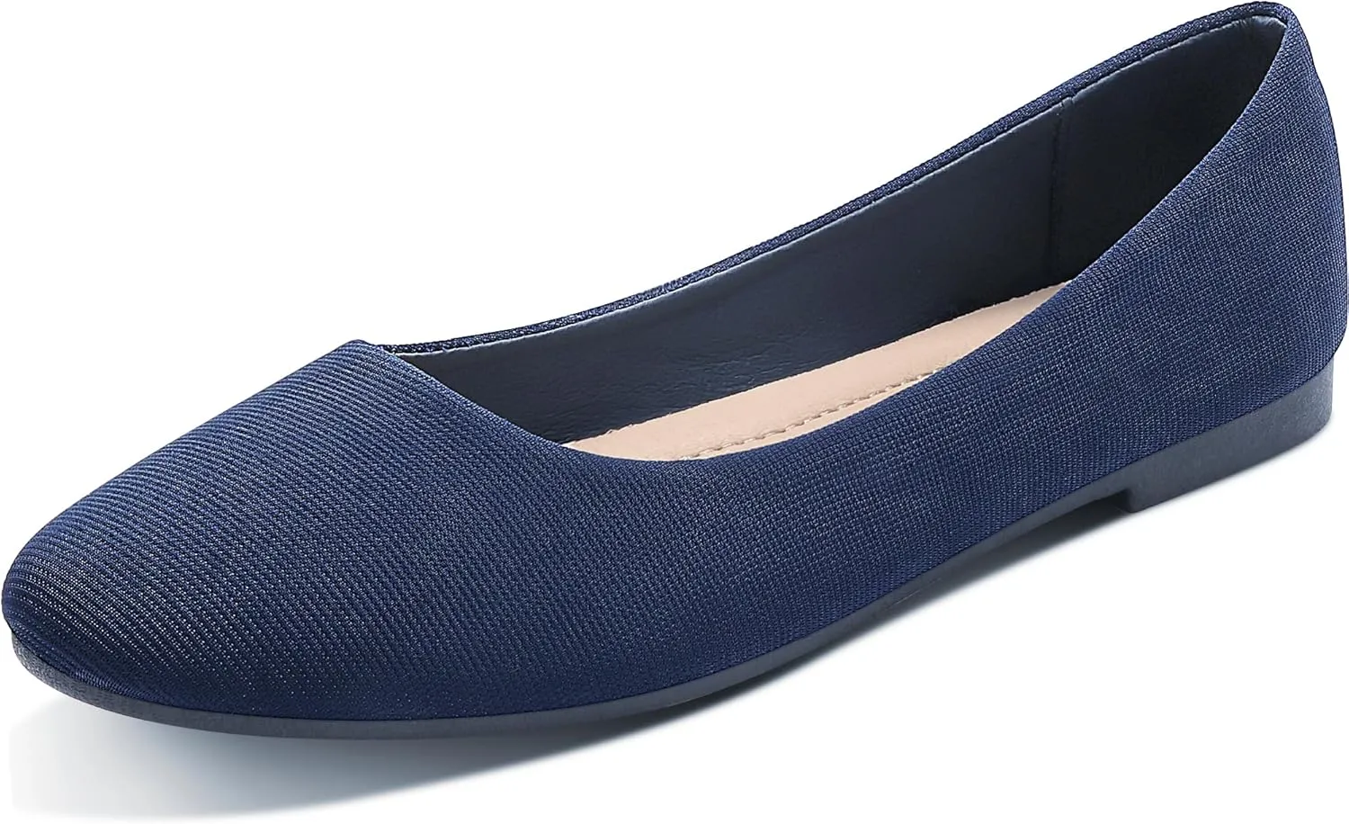 Obtaom Round Toe Women Flat Shoes Slip on Girls Dress Black Ballet Flats