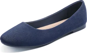 Obtaom Round Toe Women Flat Shoes Slip on Girls Dress Black Ballet Flats