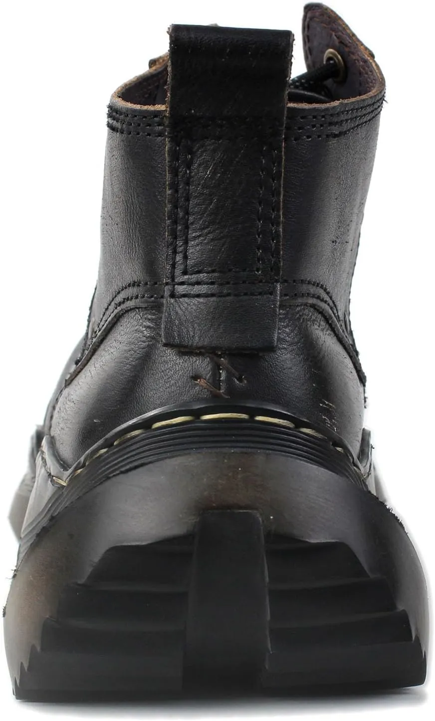 OSSTONE Vintage Fashion Sneakers for Men lace-up Leather Retro Moto Chukka Boots Casual Shoes OS-5008-S-1-US-R