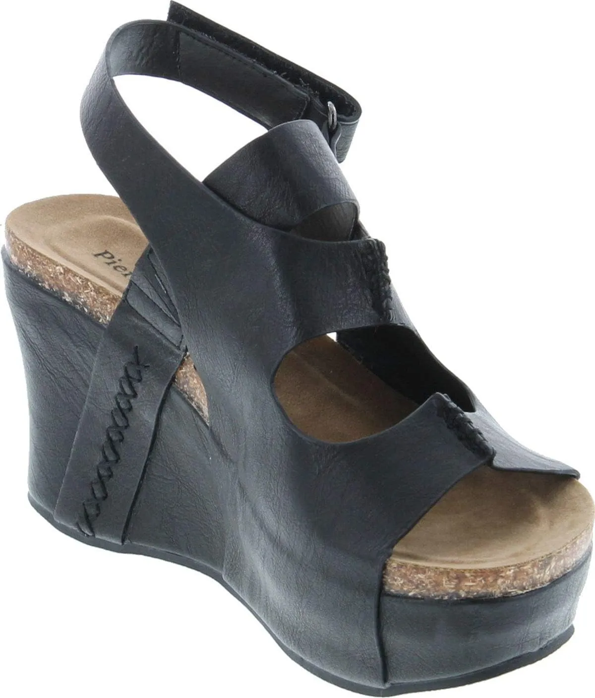 Pierre Dumas Hester-10 Women Low Wedge with an Adjustable Side Buckle