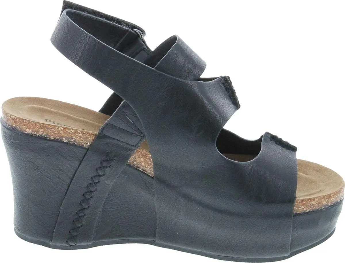 Pierre Dumas Hester-10 Women Low Wedge with an Adjustable Side Buckle