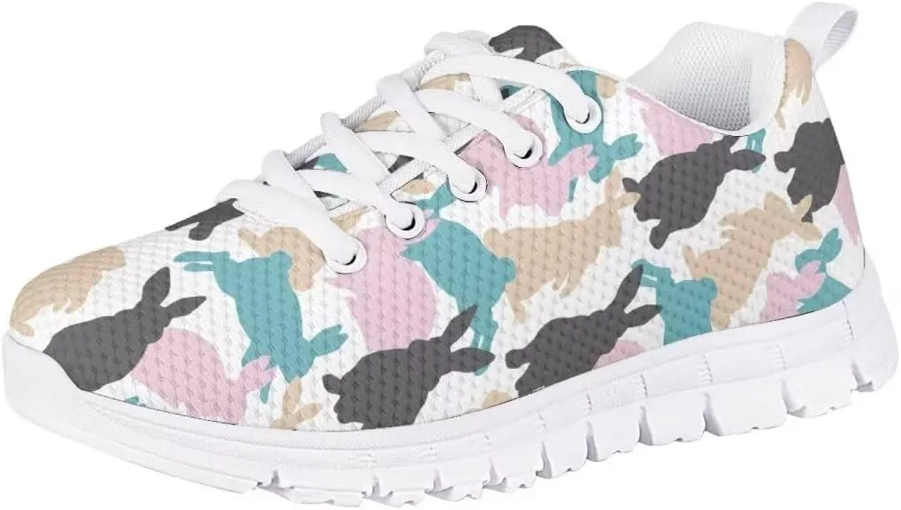 Pinupub Boys Girls Sneakers Cute Graphic Print Sports Tennis Shoes Casual Lace Up Sneakers