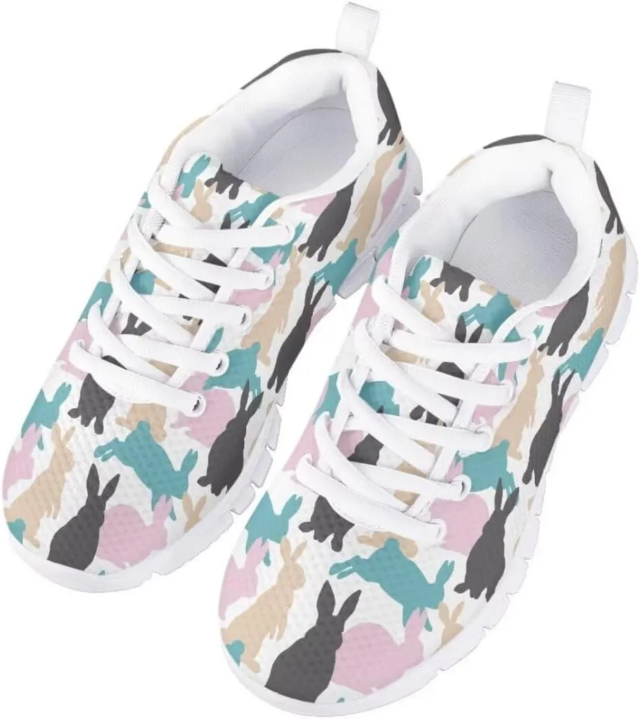 Pinupub Boys Girls Sneakers Cute Graphic Print Sports Tennis Shoes Casual Lace Up Sneakers