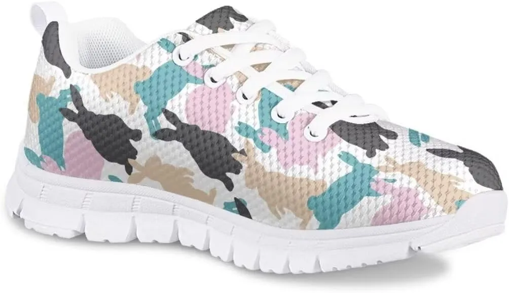 Pinupub Boys Girls Sneakers Cute Graphic Print Sports Tennis Shoes Casual Lace Up Sneakers