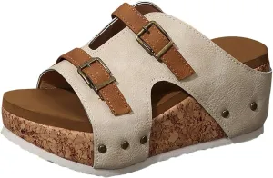 Platform Sandals Women Open Toe Arch Support Orthopedic Comfort Retro Casual Wedge Sandals for Women 2025 Platform