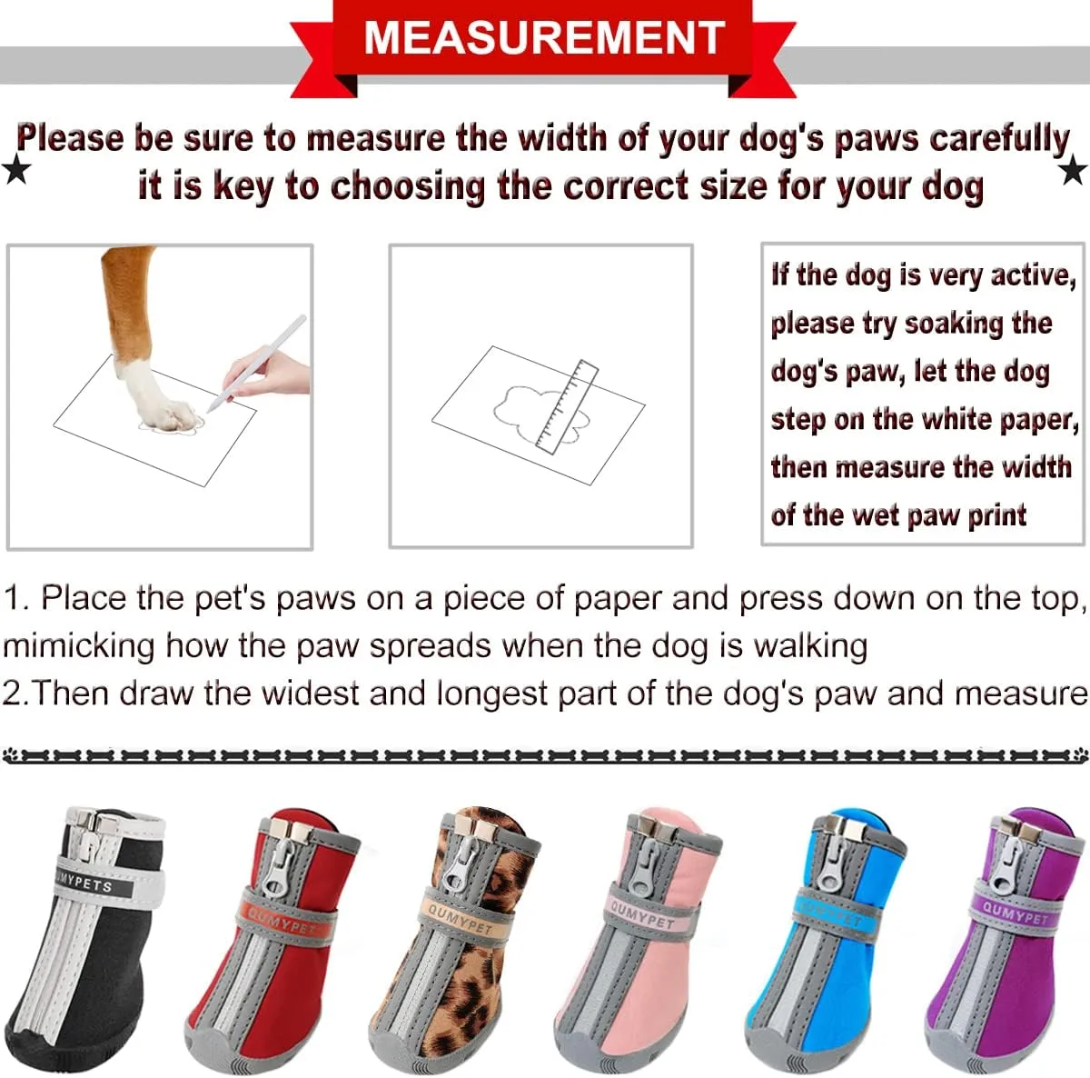 QUMY Dog Shoes for Small Dog, Puppy Dog Boots & Paw Protectors for Winter Snow Day, Summer Hot Pavement, Waterproof in Rainy Weather, Outdoor Hiking, Indoor Hardfloor withS Kid-Resistant Sole Black 5