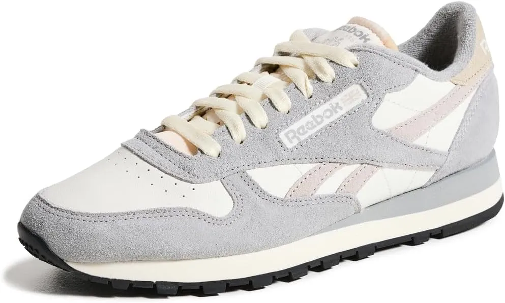 Reebok Unisex Classic Leather Sneakers Legacy, Chalk/Grey 3/Moonstone, 8 US Men