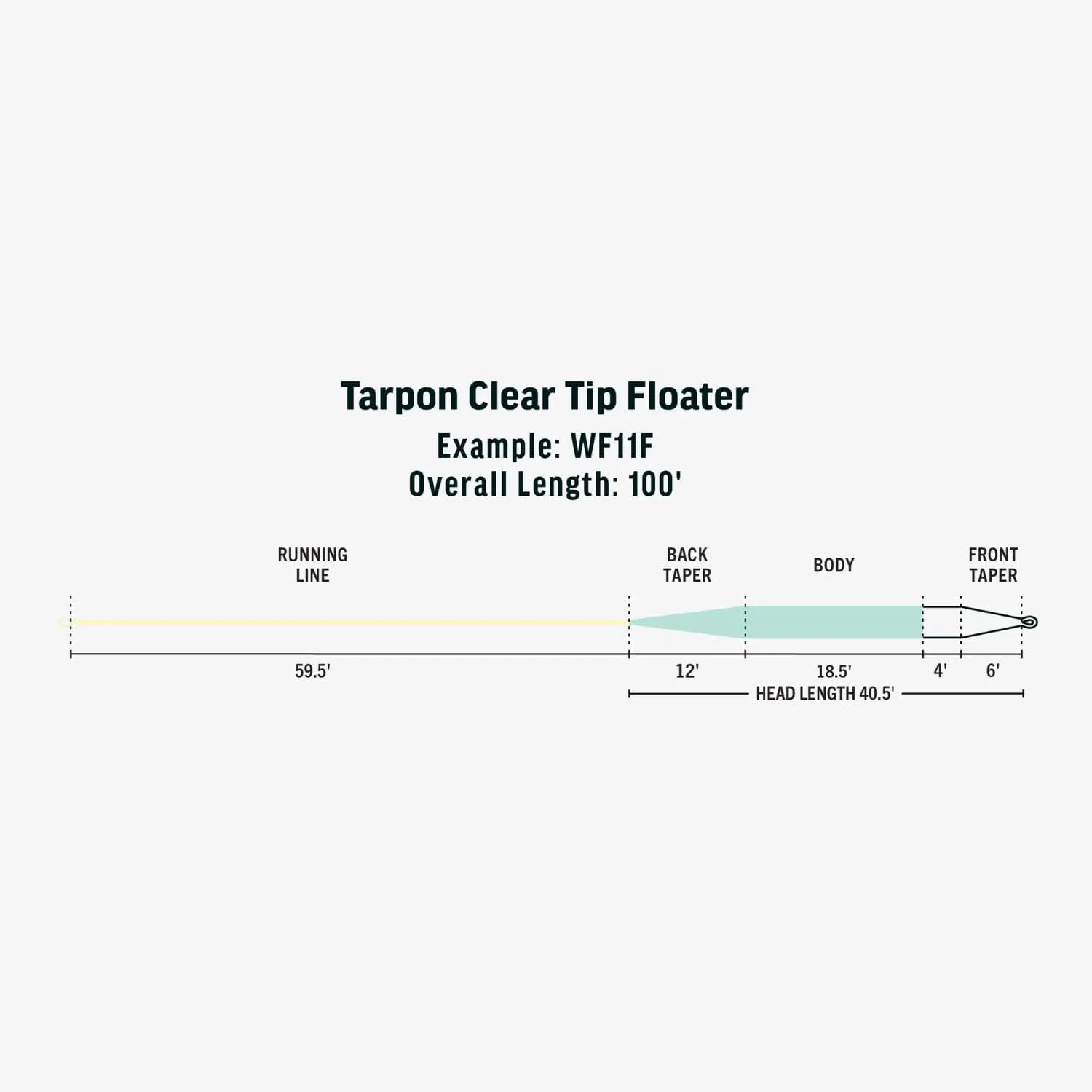 RIO Products Premier Tarpon Clear Tip Floater, Saltwater Fly Line, Low Stretch Specialty Series