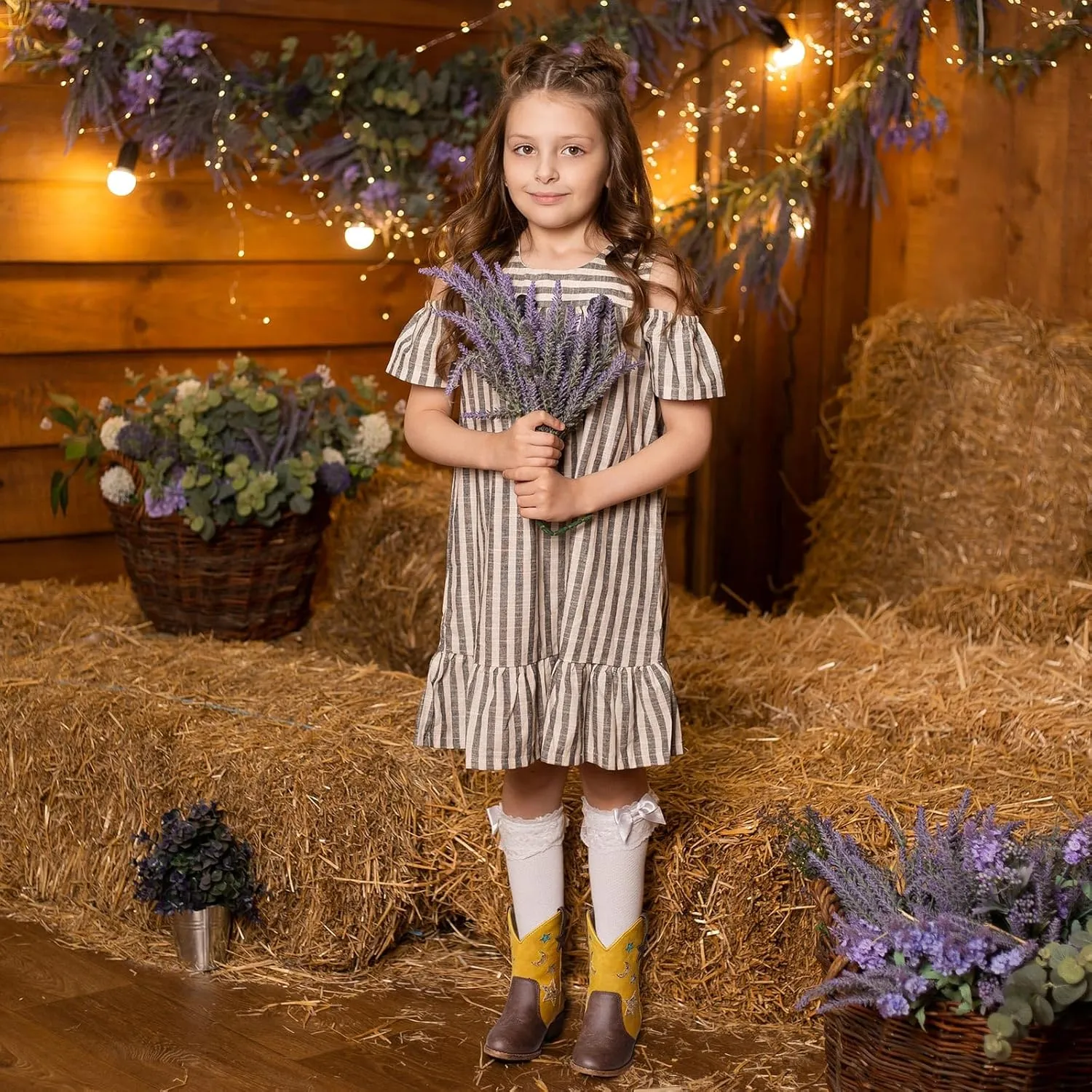 Rollda Girls Cowboy Boots Cowgirl Boots for Girls Star Boots Kids Western Boots for Toddler/Little Kid/Big Kid