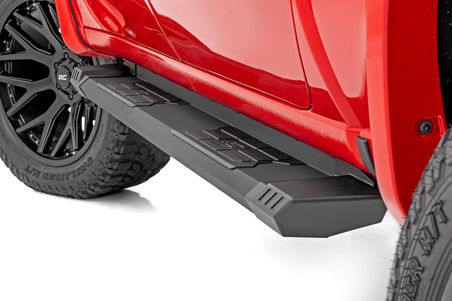 Rough Country HD2 Aluminum Running Boards for Toyota Tundra (2007-2021) CrewMax - 5" Wide Non-Slip Step, Easy Bolt-on Install