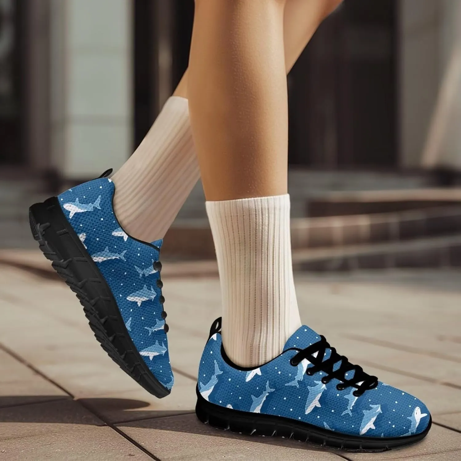 Running Sneakers for Women Flat Soft Lace Up Low-Top Outdoor Gym Sneakers for Ladies Anti-Slip Workout Hiking Shoes for Teen Girls US 5-12