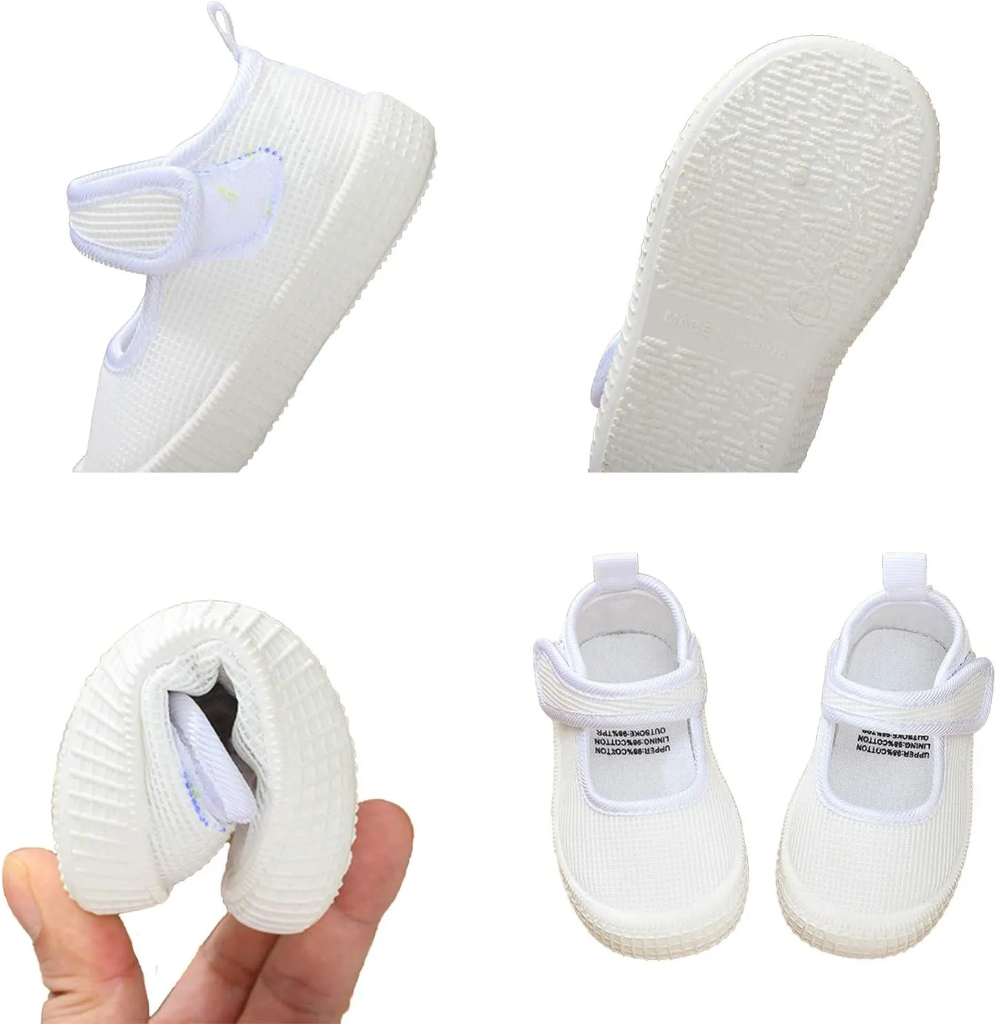 RVROVIC Baby Boys Girls Shoes Slip-on Casual Canvas Sneaker Flats for Toddler/Little Kid
