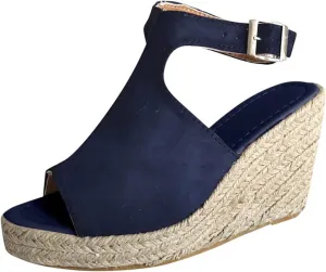 Sandals for Women Casual Summer Wedge Espadrilles Sandals Ankle Strap Open Toe Beach Boho Sandals Roman Shoes