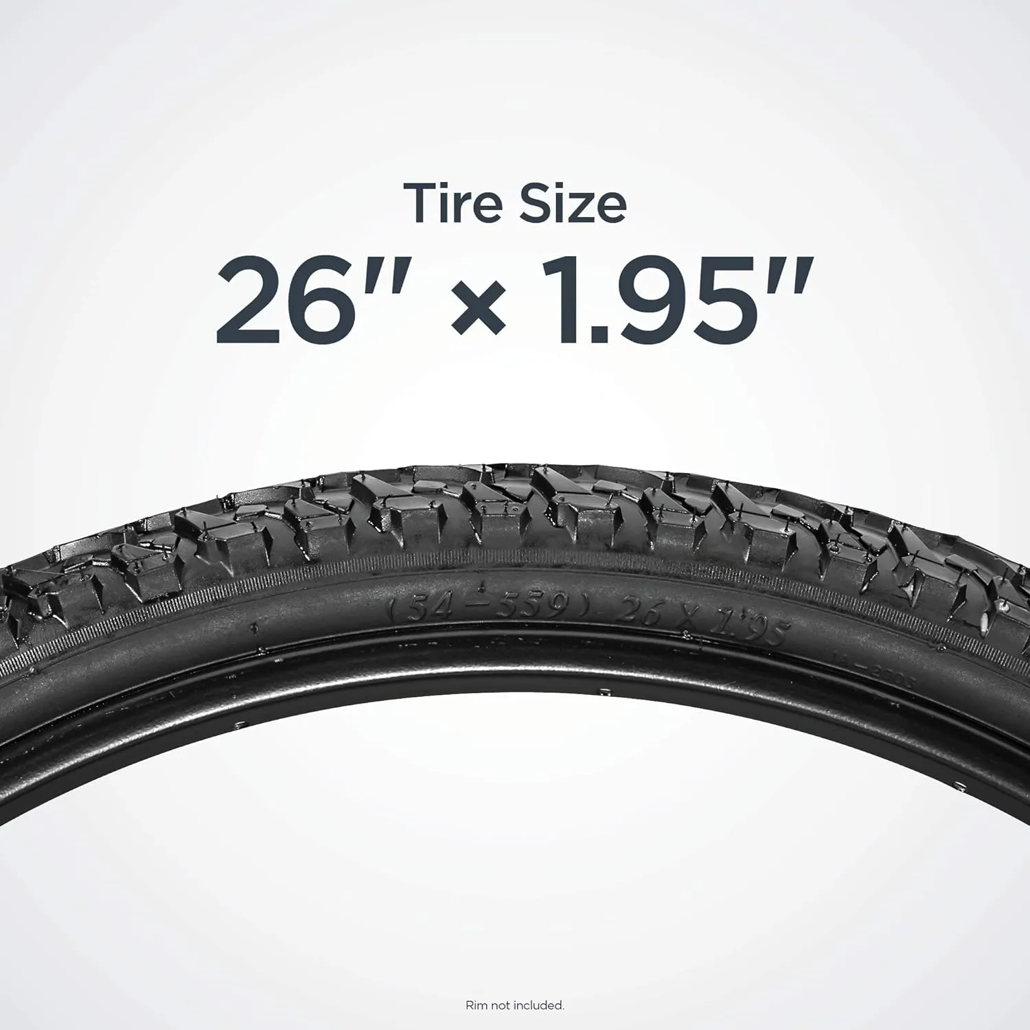 Schwinn Replacement Bike Tire, 26" x 1.95" All-Terrain Mountain Bike Tire, Wide & Blocky Knobs, Puncture Guard, Fits Internal Rim Widths 19mm-29mm, PSI Range 40 to 65