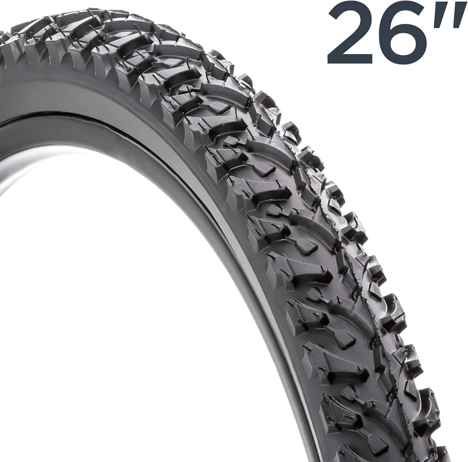 Schwinn Replacement Bike Tire, 26" x 1.95" All-Terrain Mountain Bike Tire, Wide & Blocky Knobs, Puncture Guard, Fits Internal Rim Widths 19mm-29mm, PSI Range 40 to 65