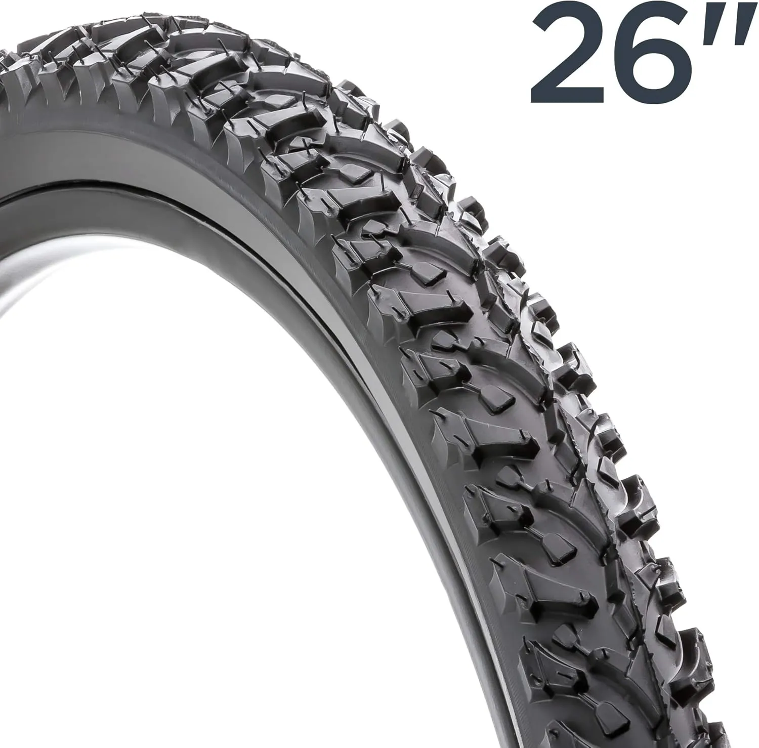 Schwinn Replacement Bike Tire, 26" x 1.95" All-Terrain Mountain Bike Tire, Wide & Blocky Knobs, Puncture Guard, Fits Internal Rim Widths 19mm-29mm, PSI Range 40 to 65