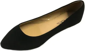 Shoes 18 Womens Faux Suede Rhinestone Ballerina Ballet Flats Shoes